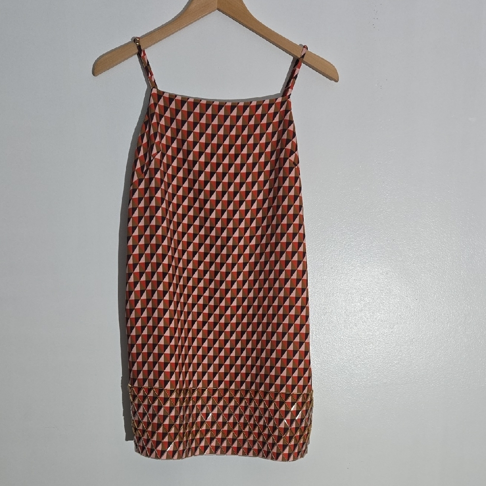 La Ligne Geometric Patterned Strap Mini Dress Size XXS
